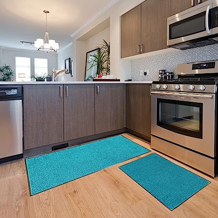WC Kitchen Mat  - Turquoise